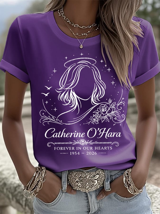 Commemorating Her Printed Short-Sleeved T-Shirt