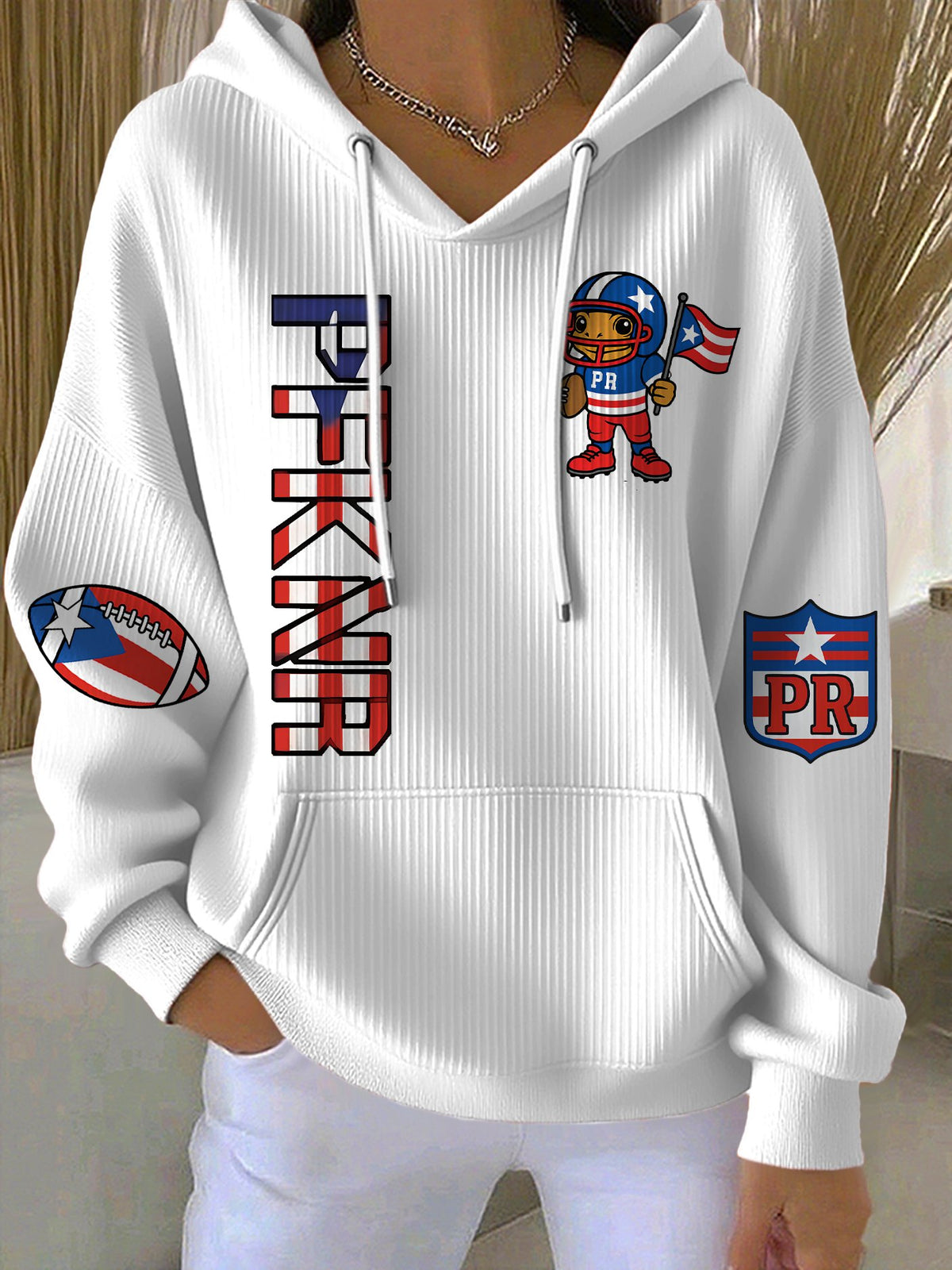 Women's Puerto Rico Singer Benito Bowl Print Casual Hoodies