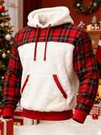 Men's Warm Suede and Plush Christmas Zipper Sweatshirt