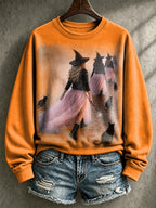 Women's Casual Printed Long-Sleeve Sweatshirt