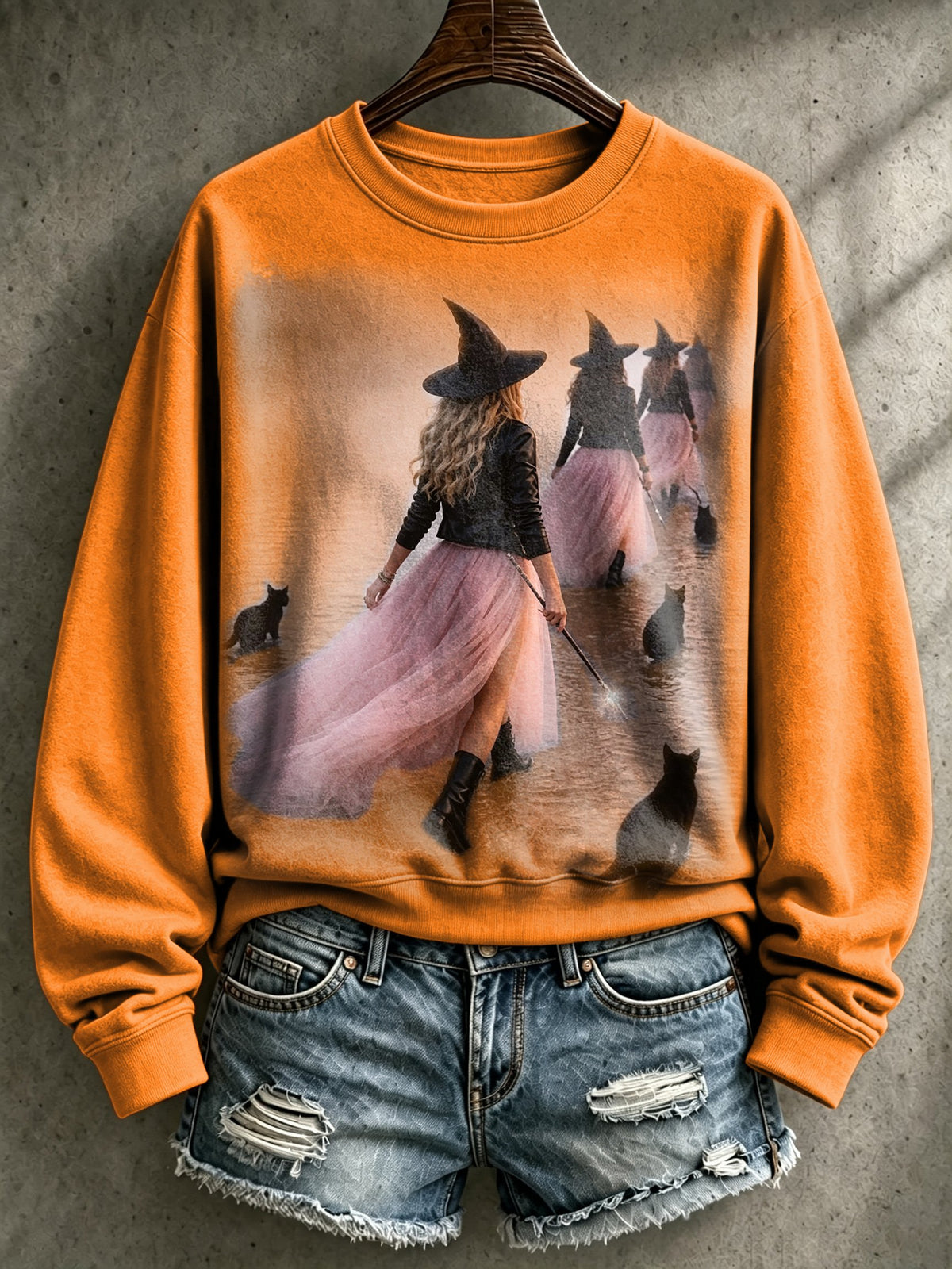 Women's Casual Printed Long-Sleeve Sweatshirt