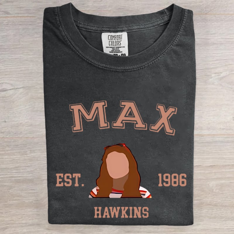Max Est 1986 Hawins Art Print T-Shirt