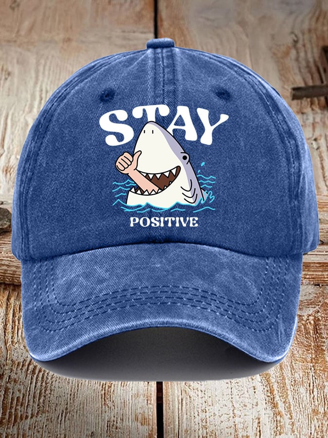 Unisex Great White Shark Print Baseball Cap