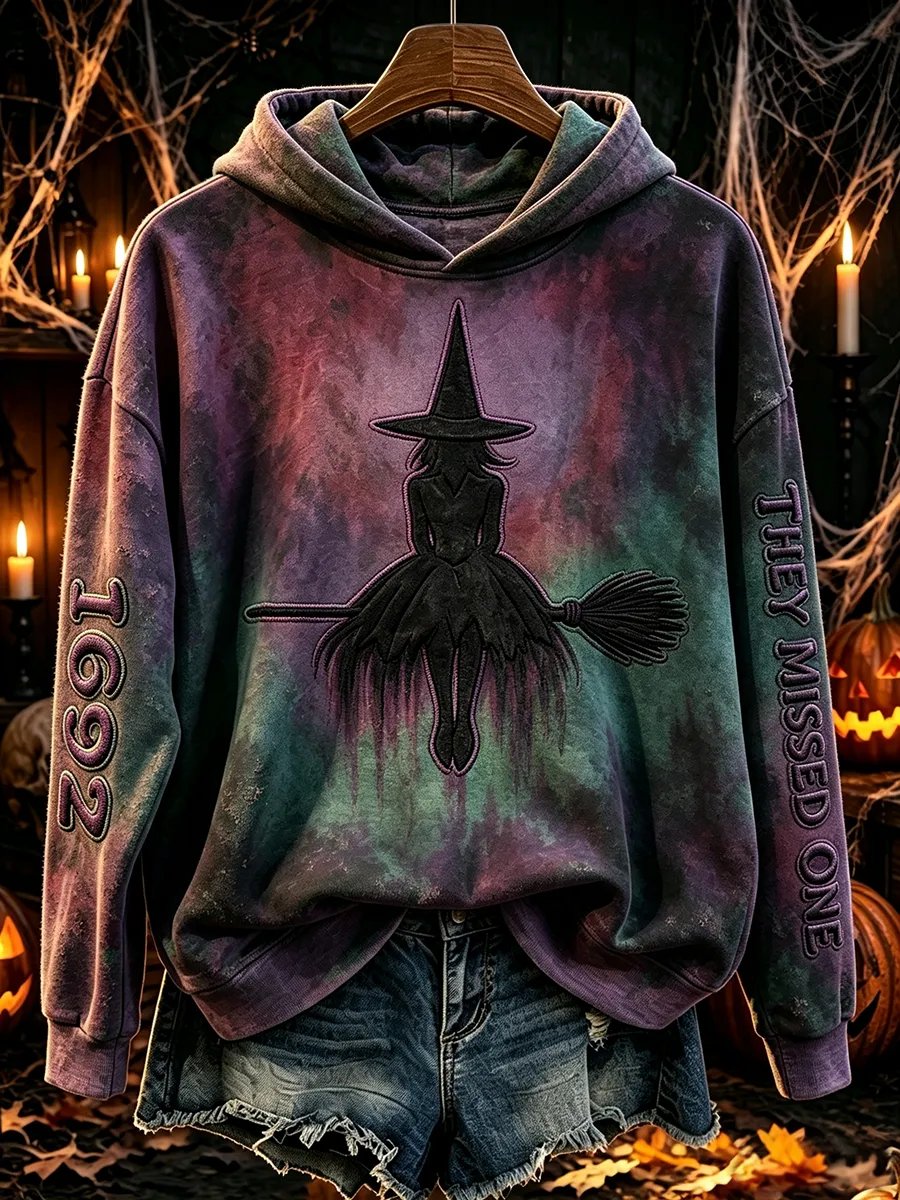 Women's Halloween Witch Comfortable Hooded Sweatshirt