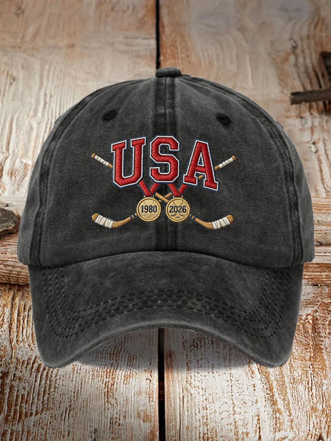 Unisex Hockey Print Baseball Cap
