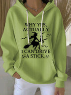Women's Yes I Can Drive A Stick Print Casual Sweatshirt