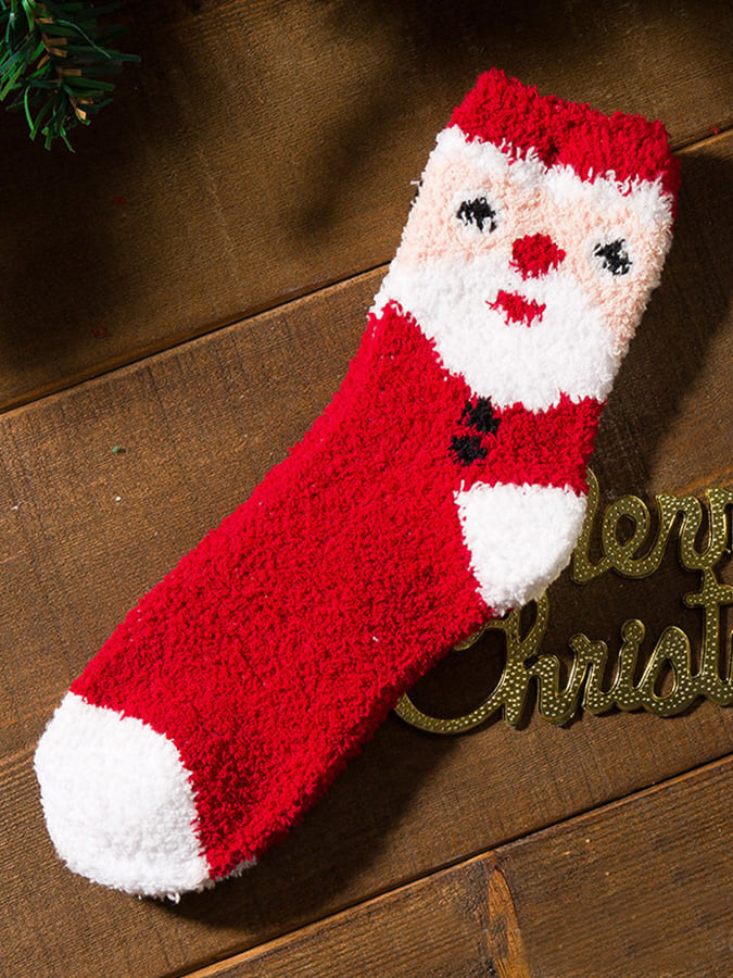 Coral Fleece Christmas Warm Socks