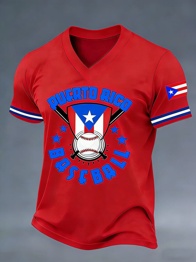 Men's Baseball Print T-Shirt
