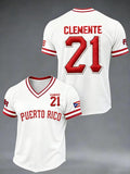 Men's Baseball Print Casual T-Shirt