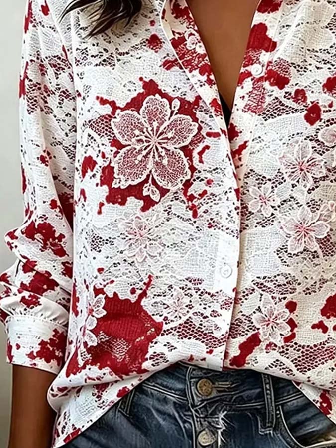 Women'S Casual Printed Shirt