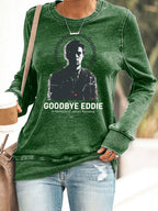 Retro Goodbye Eddie Print Sweatshirt