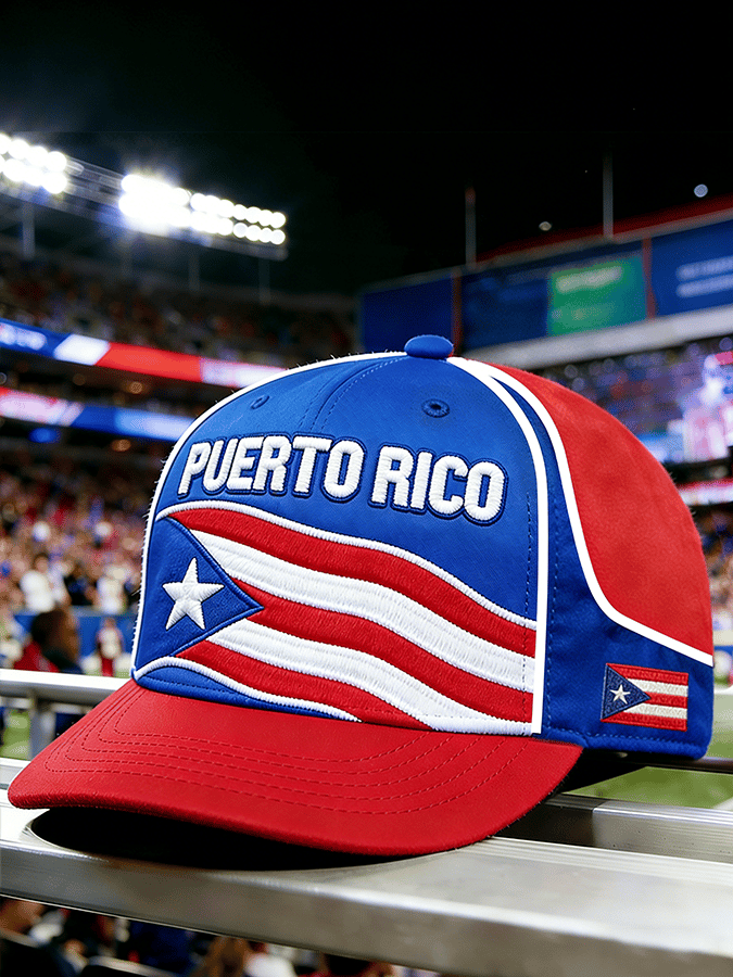 Puerto Rican Baseball Print Cap