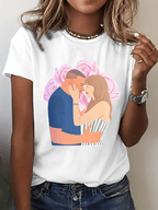 Women's Hot Spot Print Crew Neck T-shirt