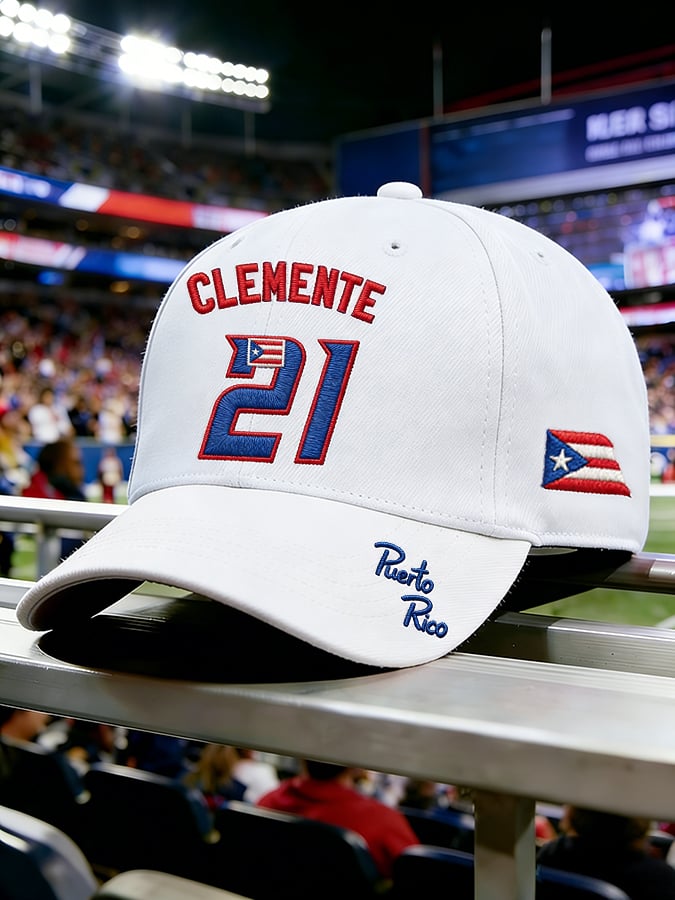 Puerto Rican Baseball Print Cap