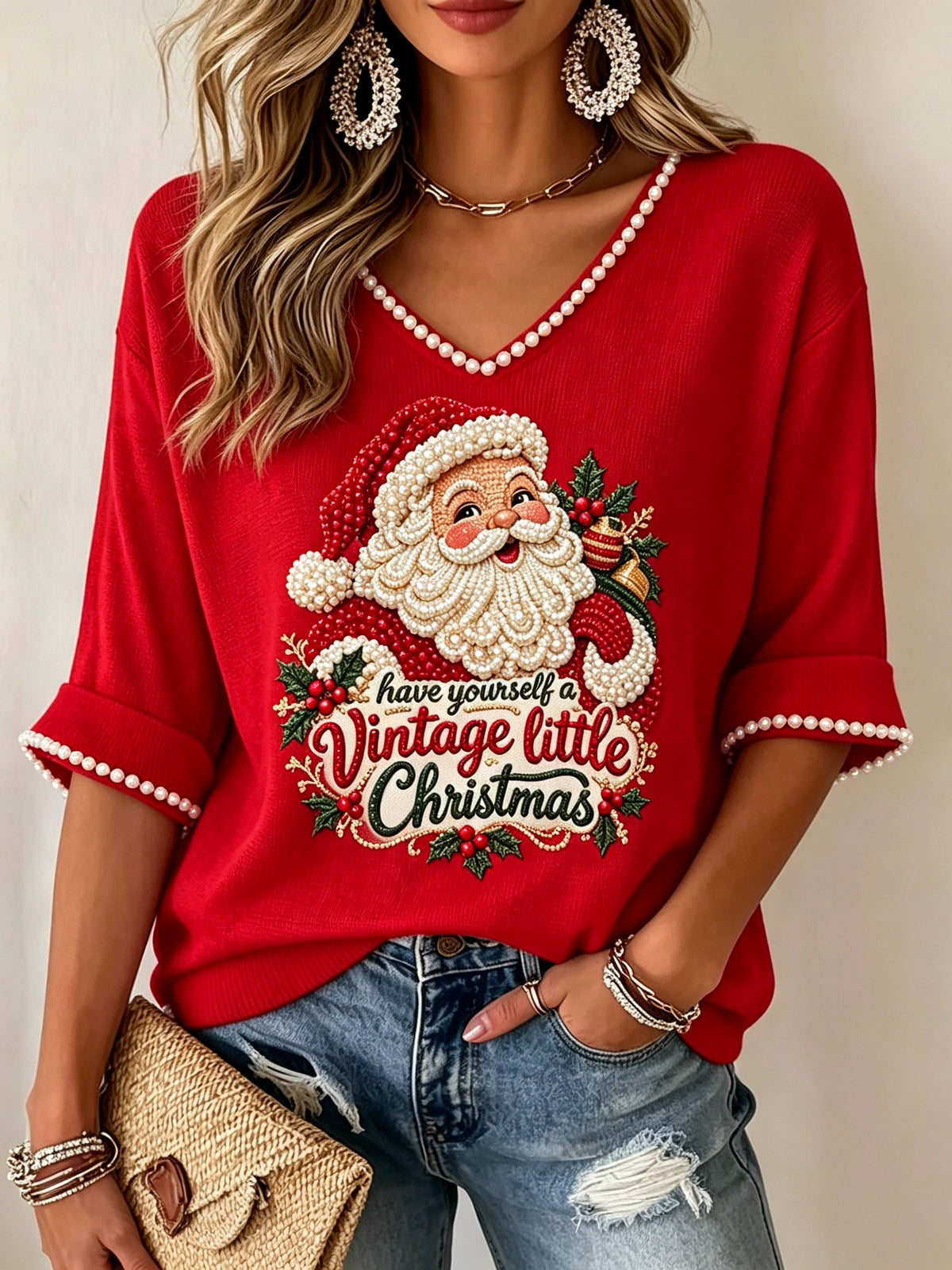 Women's Christmas Print Shirt