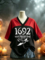 Women's Retro 1692 They Missed One Halloween Print Comfortable T-Shirt