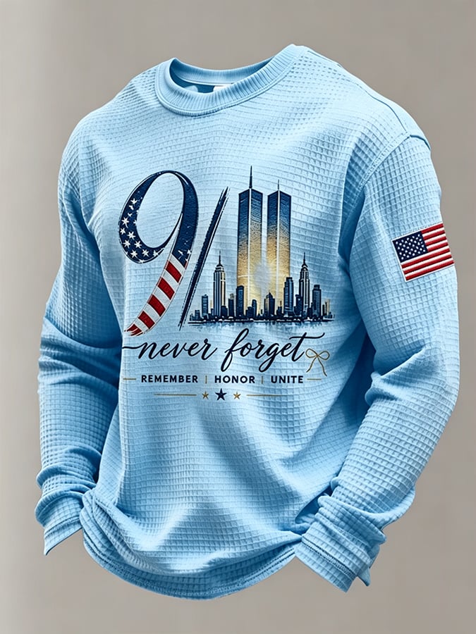 Men's 9.11 Never Forget Print Casual Top