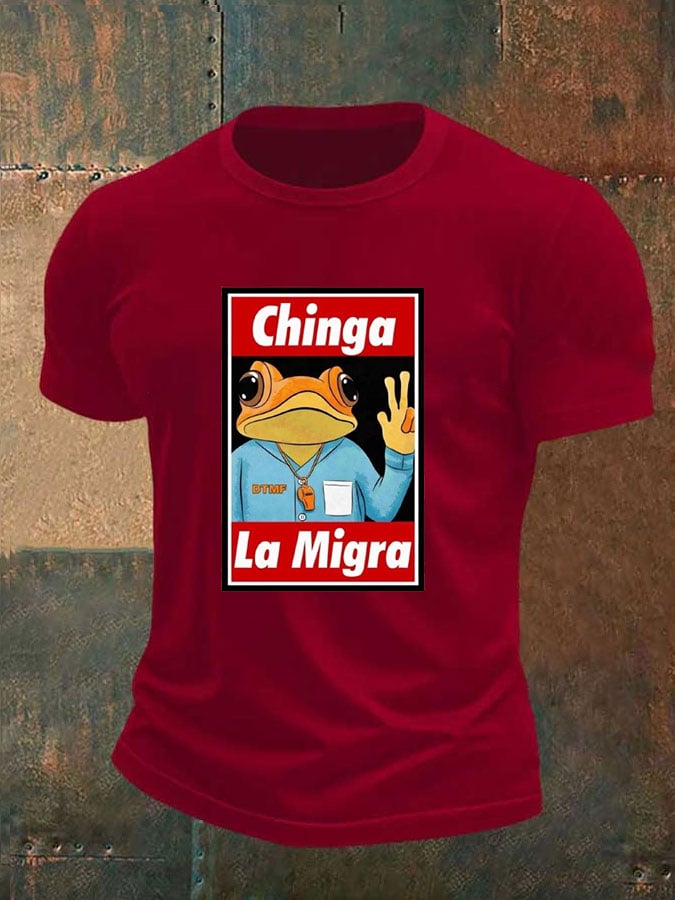 Men's Chinga La Migra Print T-shirt