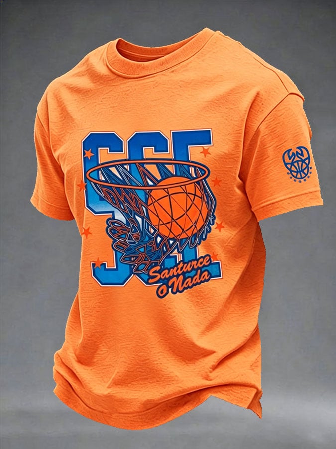 Men's Puerto Rico Basketball Print Short-Sleeve T-Shirt