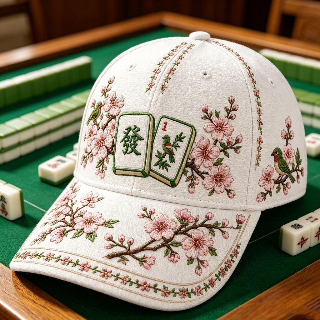 Women's Casual Mahjong Print Baseball Cap