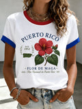 Women's Puerto Rico Pride Art Printed T-shirt