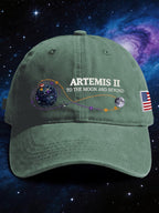Unisex Artemis II 2026 Rocket Launch Print Hat