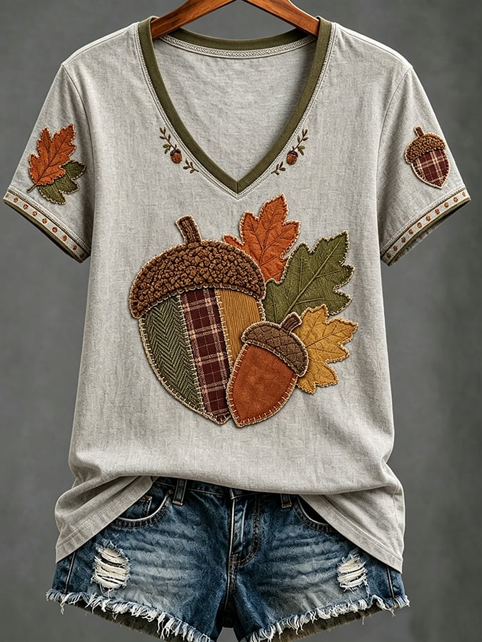 Women'S Casual Autumn Printed T-Shirt