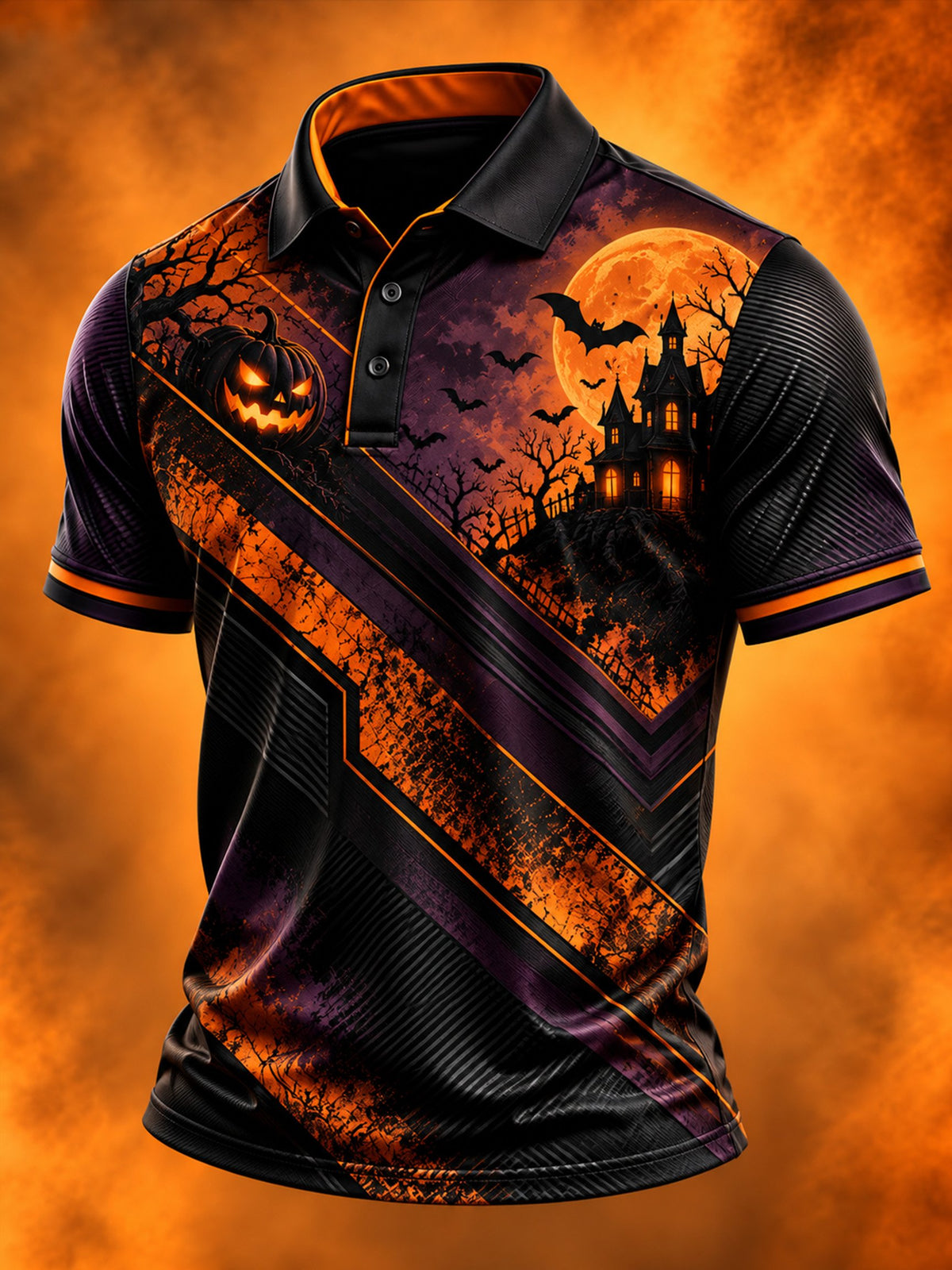 Men's Halloween Print Casual Top