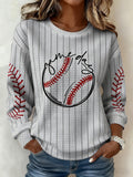 Women's Baseball  Print Hoodie