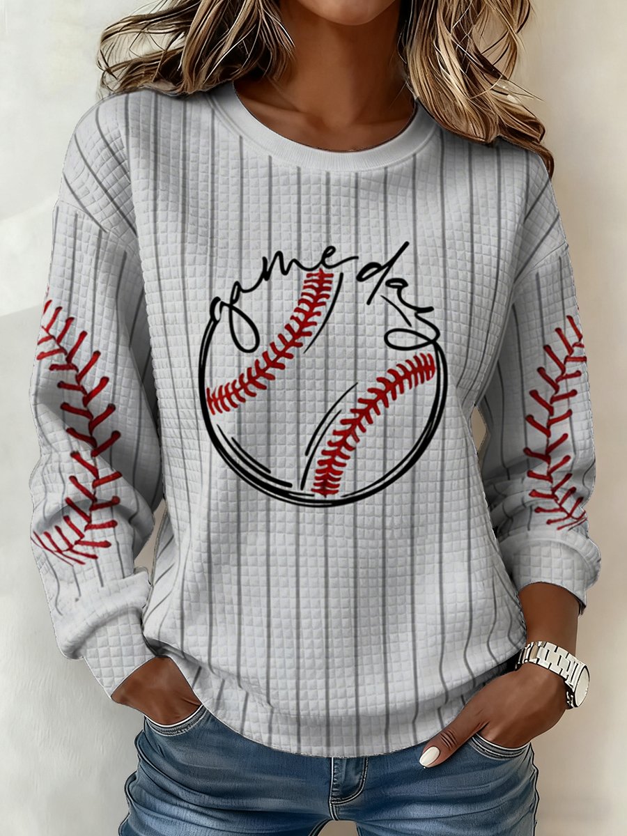 Women's Baseball  Print Hoodie