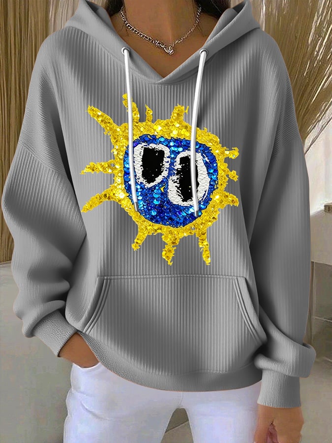 Women's Music Print Casual Sweatshirt