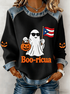 Women's Halloween In Puerto Rico Print Top