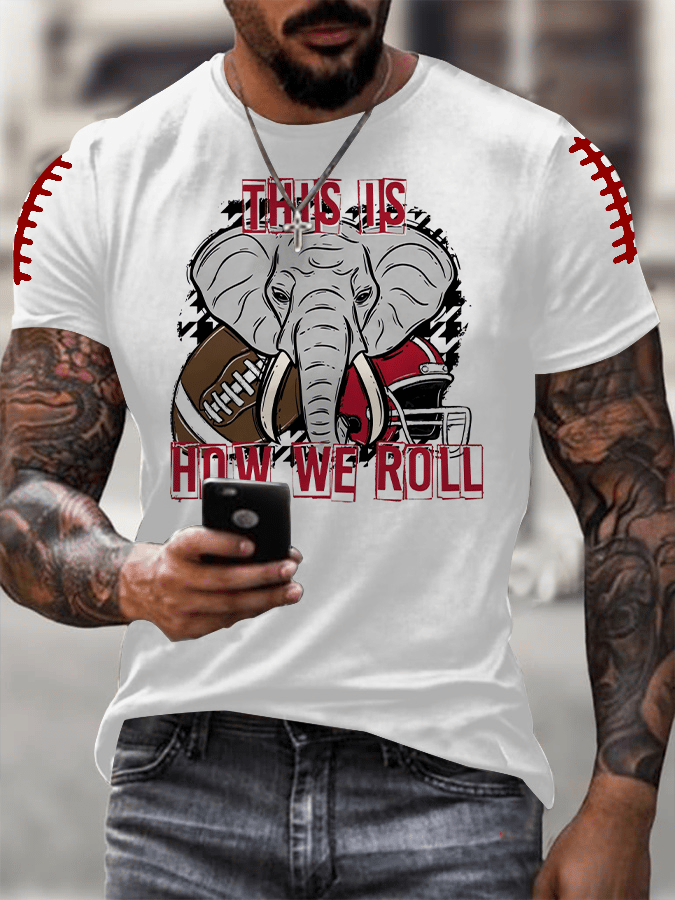 Men's Crew Neck Printed T-Shirt