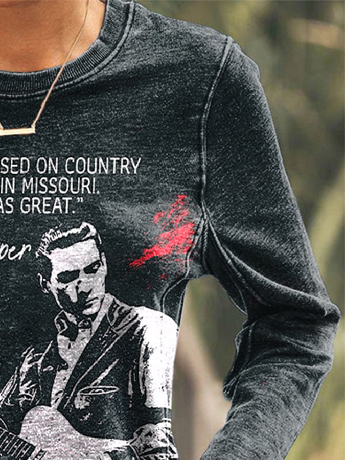 Retro I Had Been Raised On Country And Western In Missouri. But Gospel Was Great Print Sweatshirt