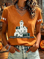 Women's Fall In Love Whenever You Can Print T-shirt