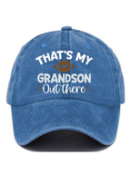 That's My Grandson Out There football Print Baseball Cap
