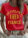 Women's Hot Spot Print Crew Neck T-Shirt