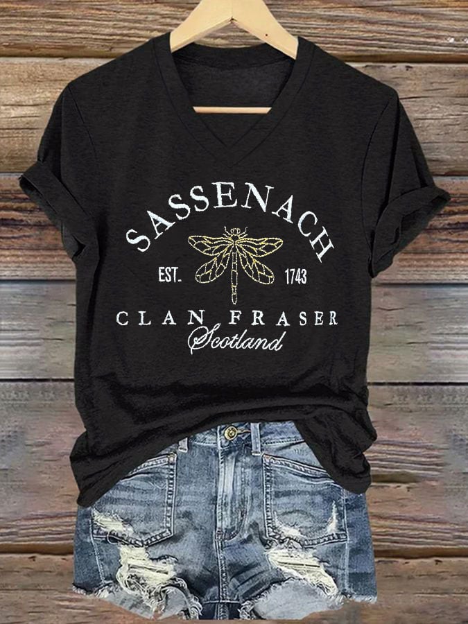 Women'S Sassenach Est.1743 Clan Fraser Print T-Shirt