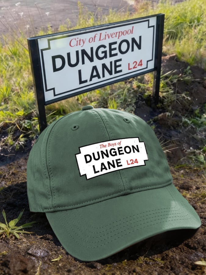 Retro Dungeon Lane Print Baseball Cap