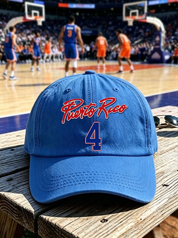 Unisex Puerto Rico Basketball Print Hat