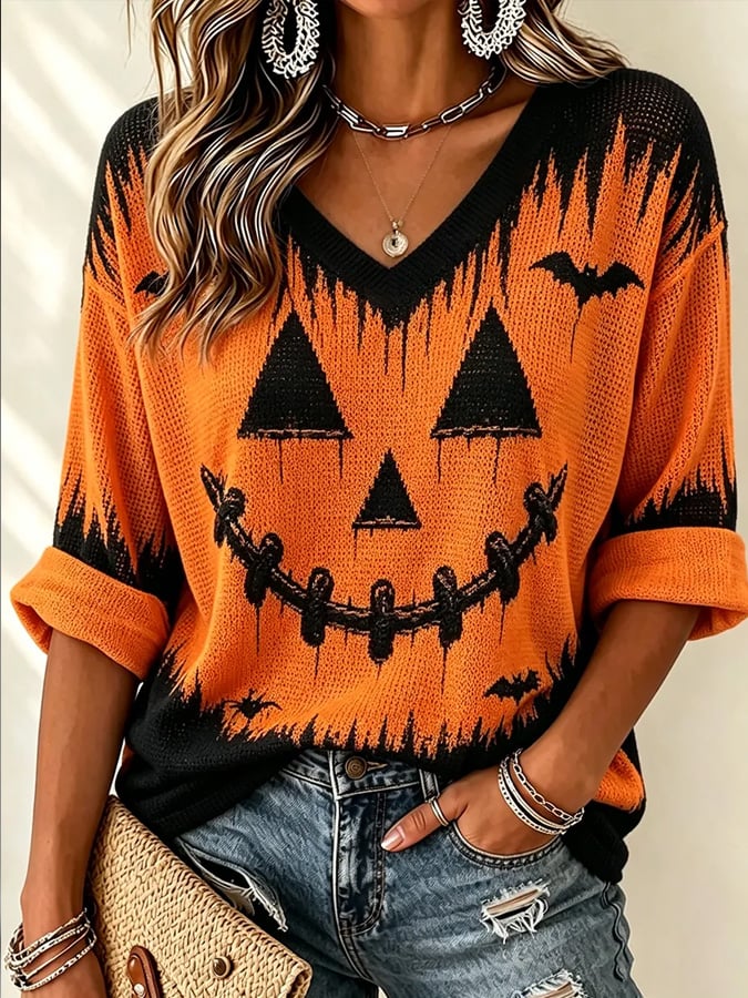 Women's Halloween Print Top