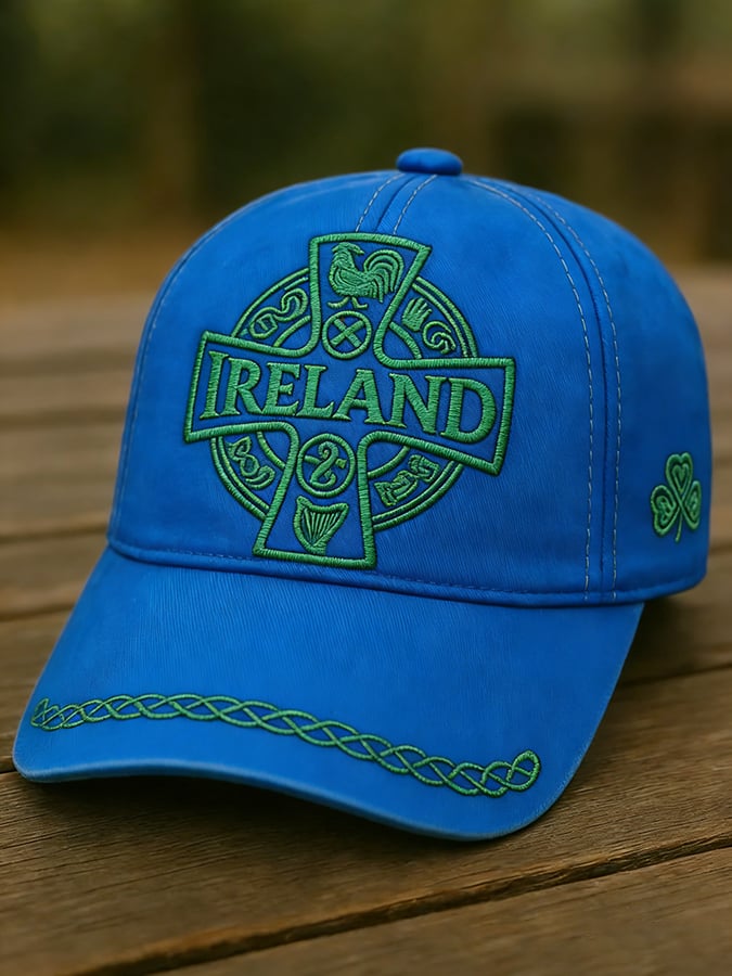 Retro St. Patrick's Day Shamrock Faith Print Baseball Cap