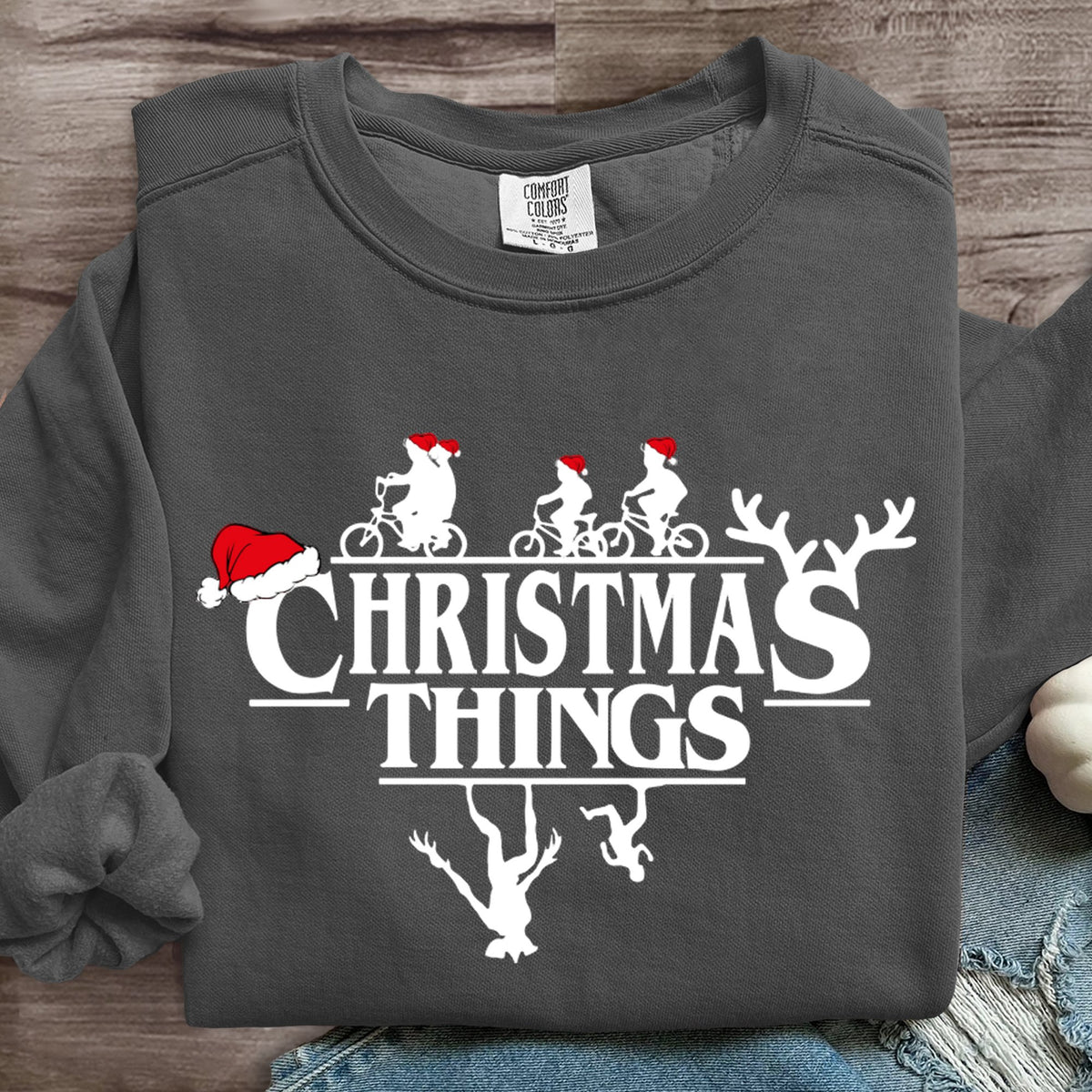 Christmas Things Upside Down Art Print Sweatshirt