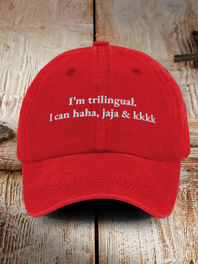 Funny Trilingual Jokes, Unisex Baseball Caps