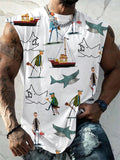 Men's Iron Sharpens Iron Print Round Neck Tank Top