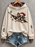 Women's Christmas Dog Print Casual Sweatshirt