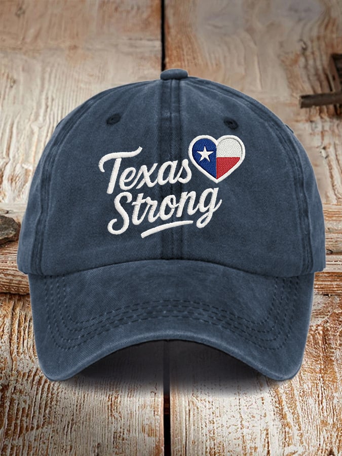 Retro Texas Strong Print Baseball Cap