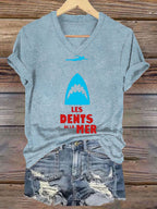 Women's Amity Island 1975 Printed Short-Sleeved T-Shirt