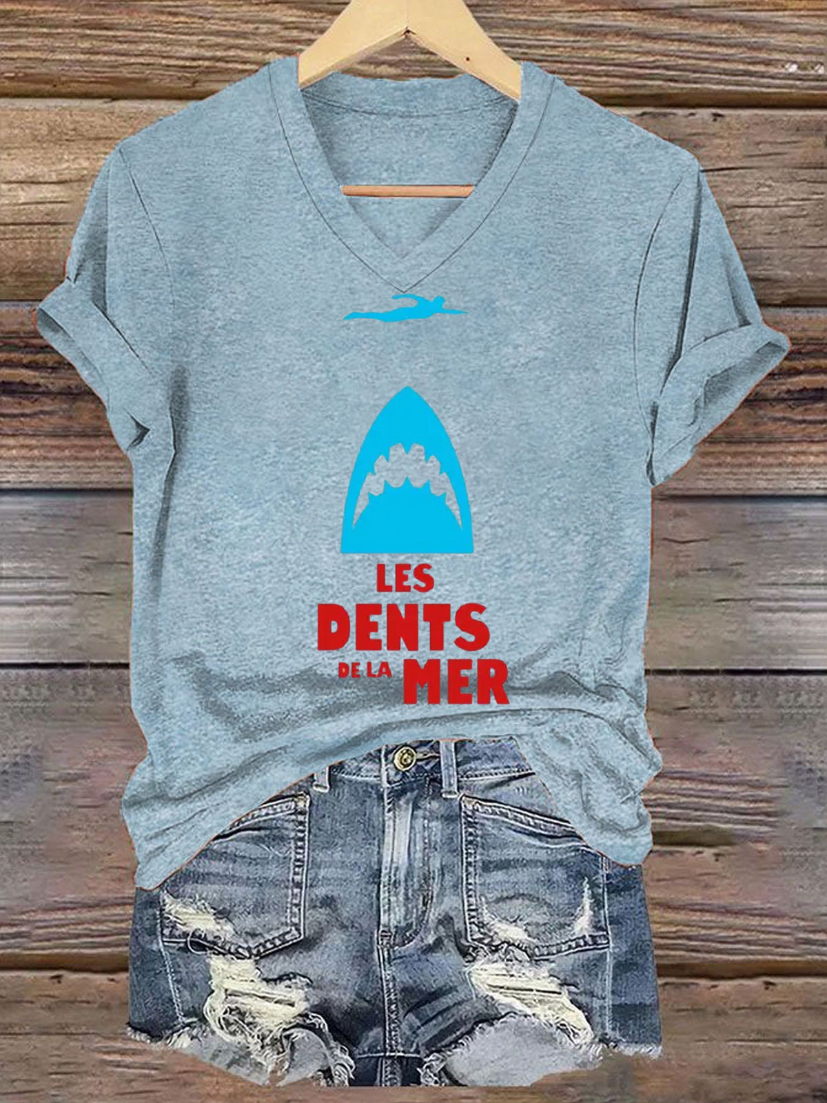 Women's Amity Island 1975 Printed Short-Sleeved T-Shirt