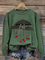 Women's Halloween Witch Print Casual Sweatshirt